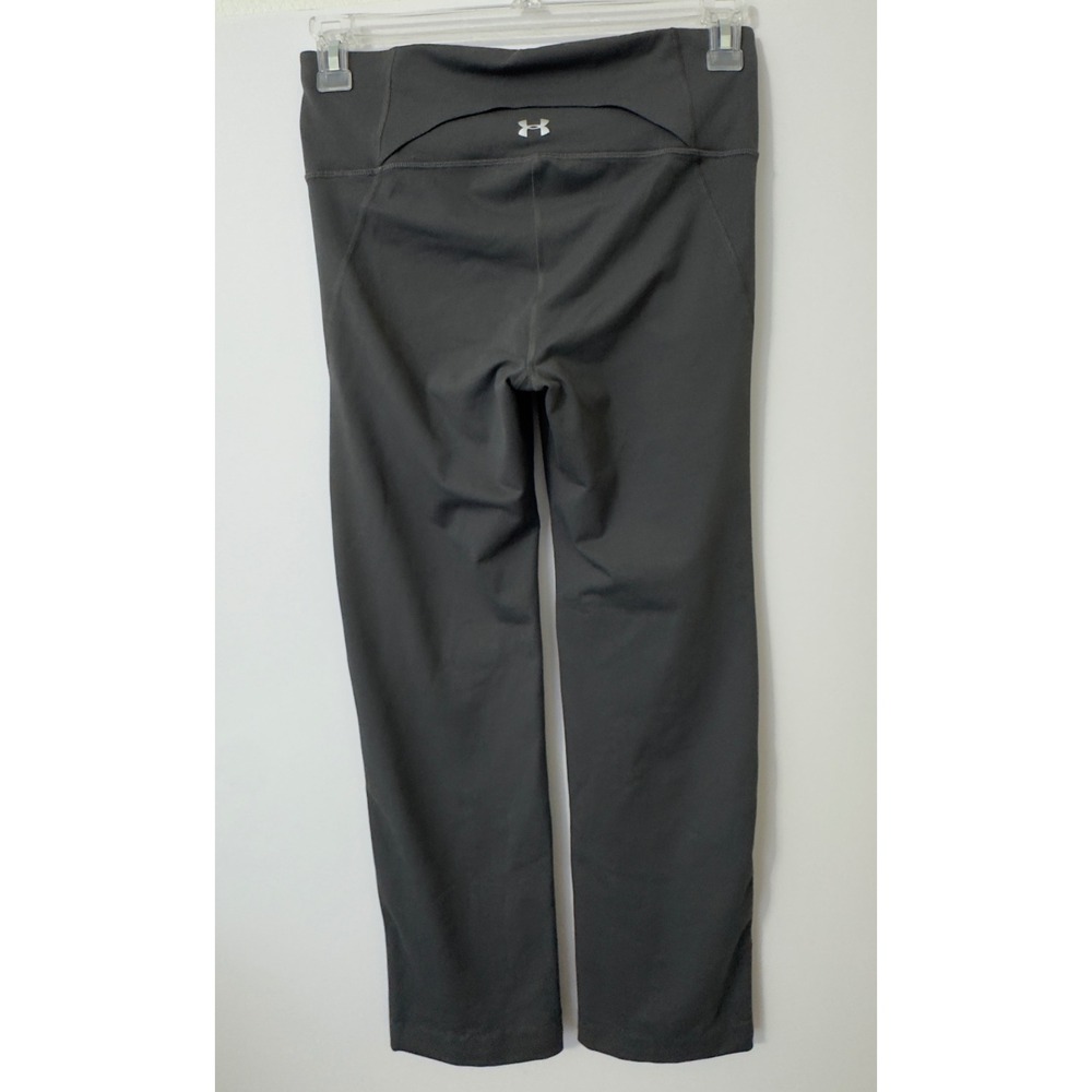 Under Armour Leggings Womens Medium Gray Cropped HeatGear Athletic Pants - Picture 2 of 8